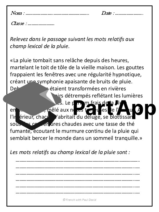 Le champ lexical - 5 exercices corrigés_4