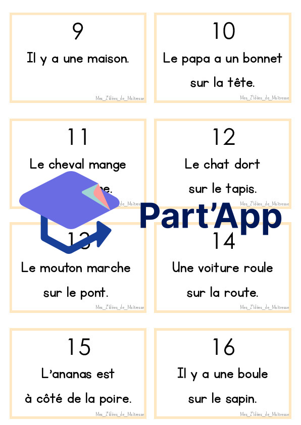 École dehors 3P: Rallye lecture de phrases_6