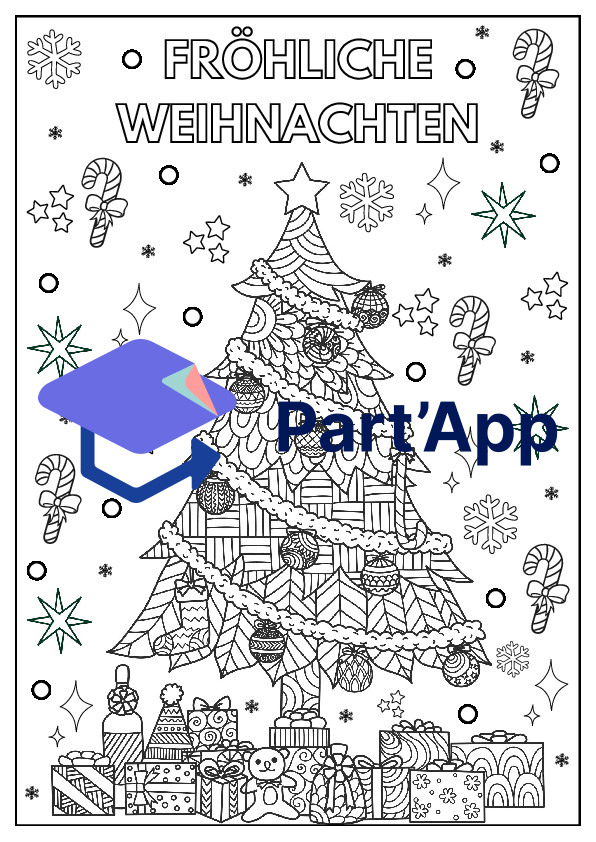 Ausmalbilder Zentangle Weihnachten_9