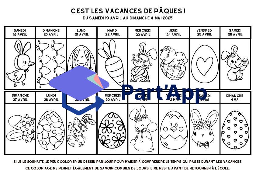 Coloriage des vacances de Pâques_3
