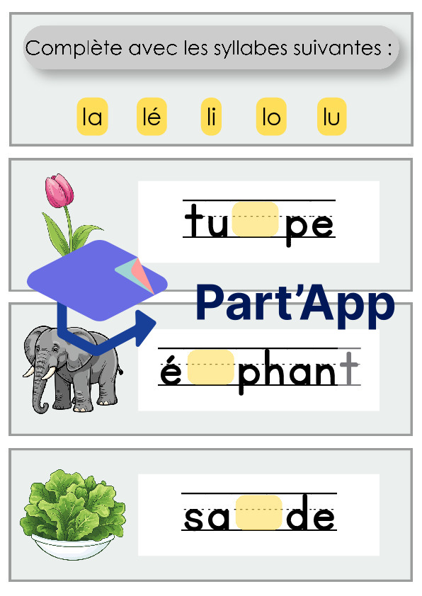 Syllabe dans le mot - son l_2