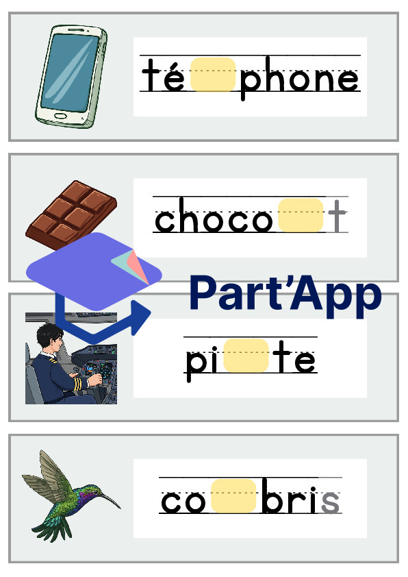 Syllabe dans le mot - son l_4