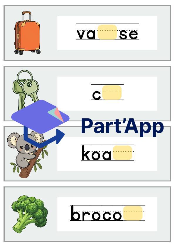 Syllabe dans le mot - son l_5