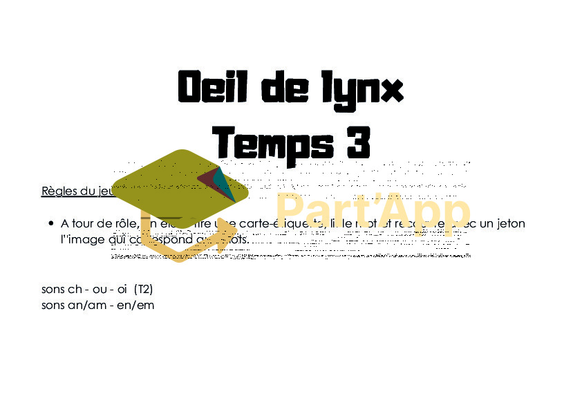 3H - Jeu de l'oeil de lynx : son an/am en/em_3