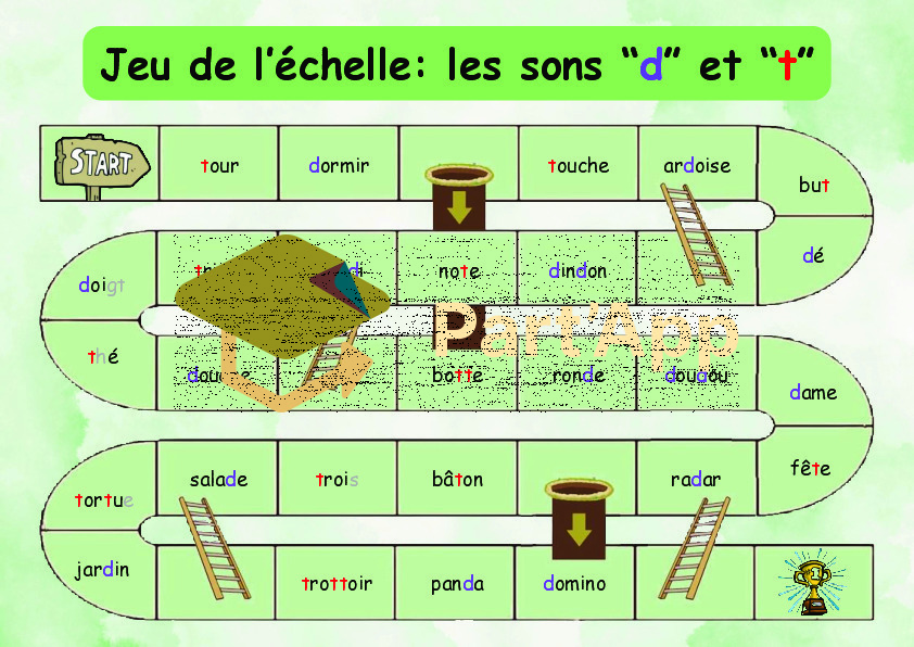 Jeu de l’échelle : les sons proches “d” et “t” (temps 3 : une paire de mots)_9