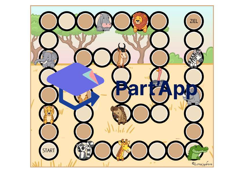 Brettspiel Afrika: Zählen und Vergleichen (Safari)_3