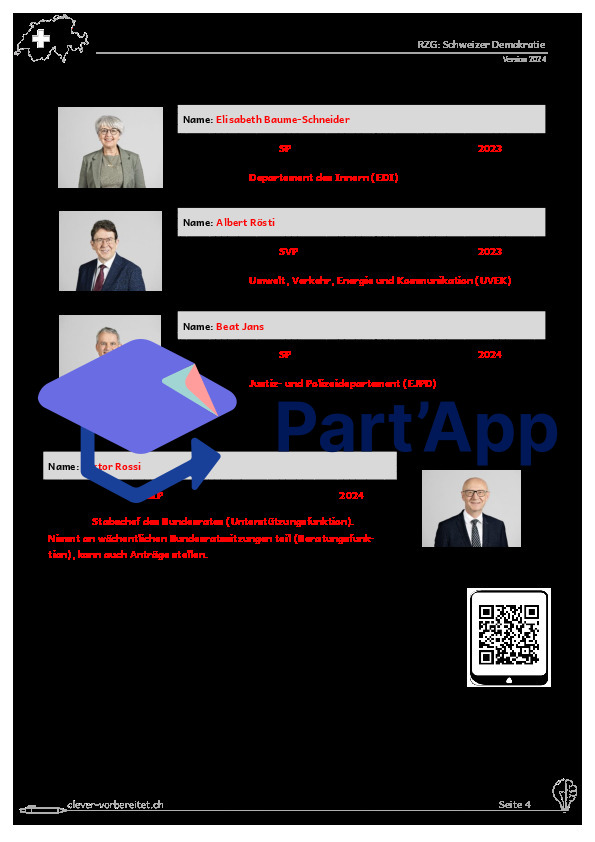 Staatskunde Schweiz - Der aktuelle Bundesrat_17
