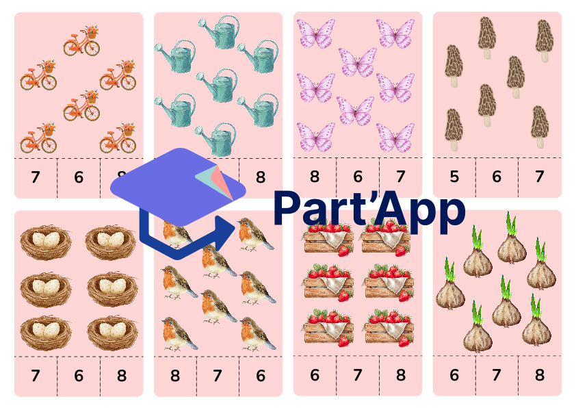 Maths dénombrement cartes à pince 1 à 12 le printemps_4