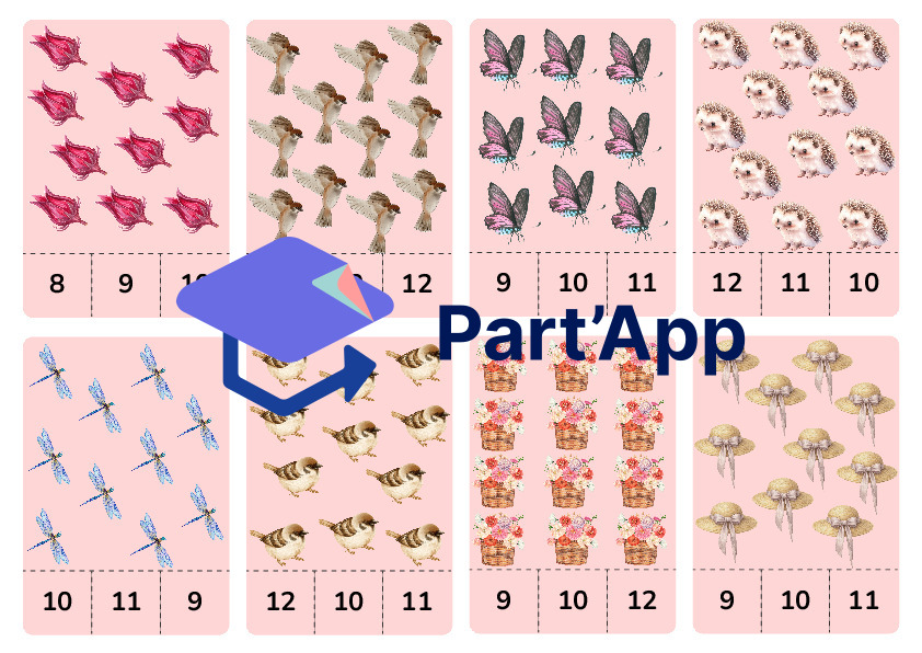 Maths dénombrement cartes à pince 1 à 12 le printemps_5
