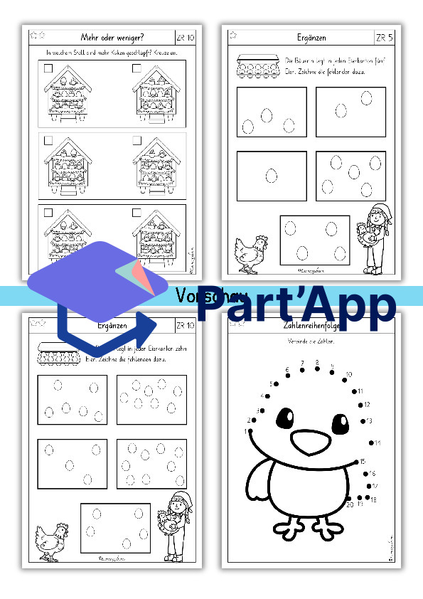 Aufgabenheft für den Kindergarten: Huhn_8