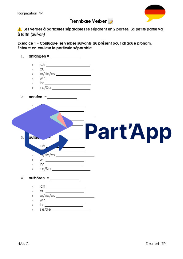 Trennbare Verben 7P_2