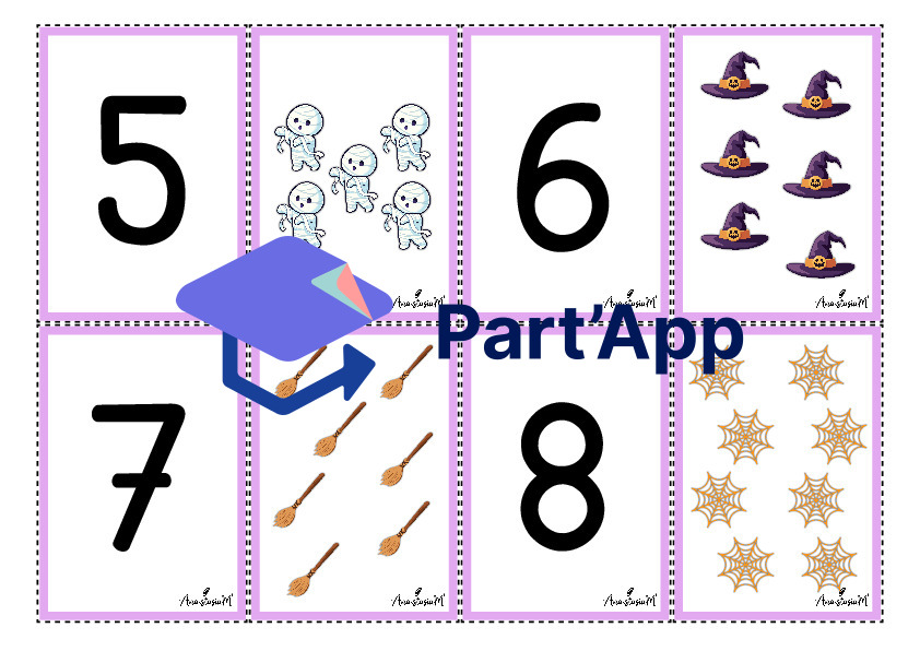 Cartes - Associer nombre et quantité (Ateliers Halloween)_4