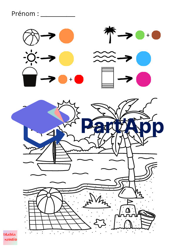 Coloriages consignes visuelles : été_3