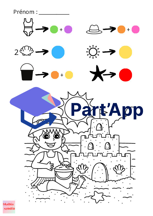 Coloriages consignes visuelles : été_5