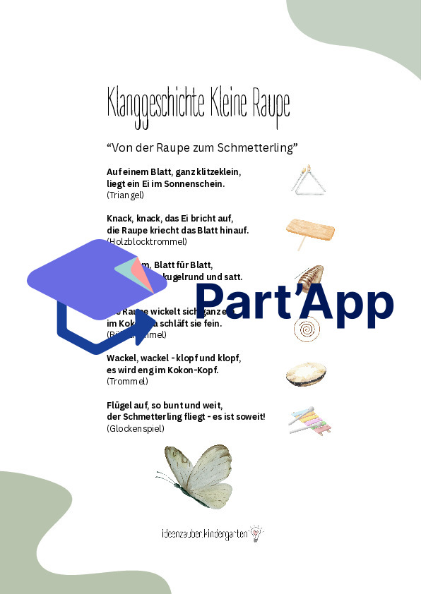 Klanggeschichte „Von der Raupe zum Schmetterling“ mit Bildkarten_3