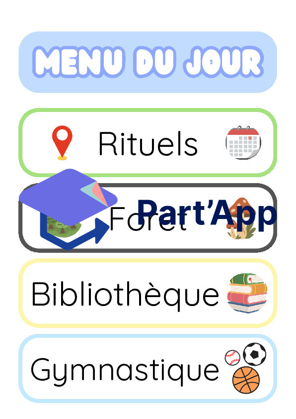 Menu du jour - Programme du jour (couleurs PER) - Affichage_2