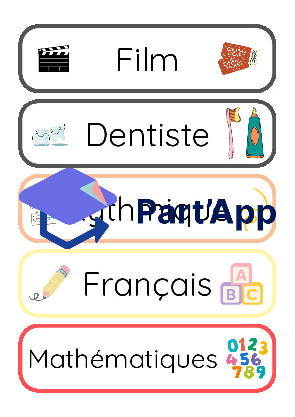 Menu du jour - Programme du jour (couleurs PER) - Affichage_7