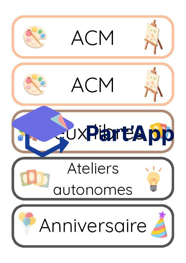 Menu du jour - Programme du jour (couleurs PER) - Affichage_8