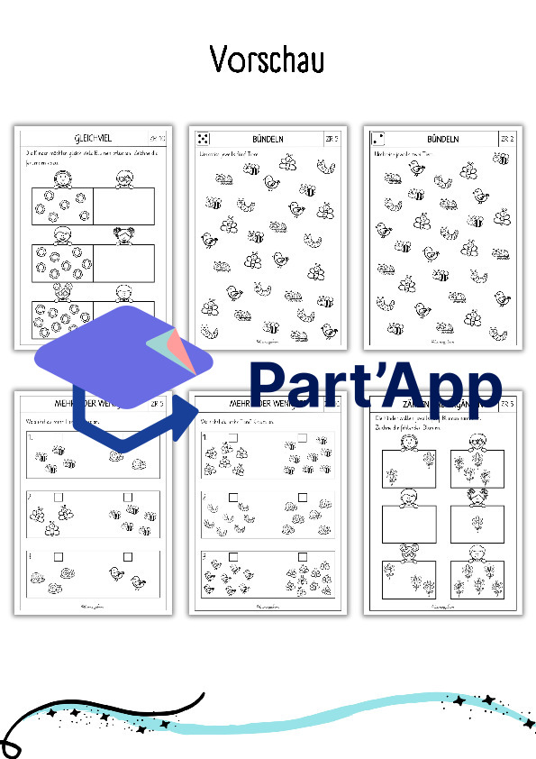 Mathe - Arbeitsblätter für den Kindergarten (Frühling / Sommer)_5