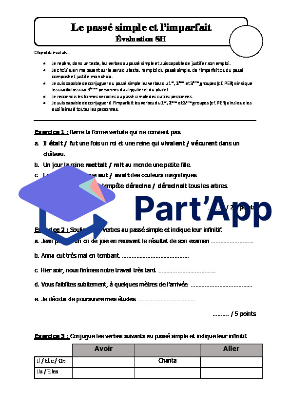 Passé simple ou imparfait_Évaluation_2