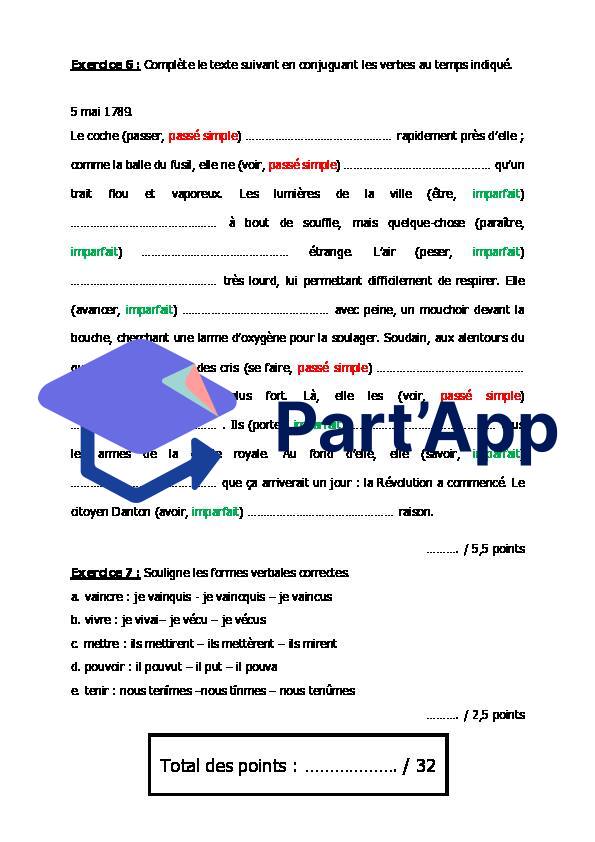 Passé simple ou imparfait_Évaluation_4