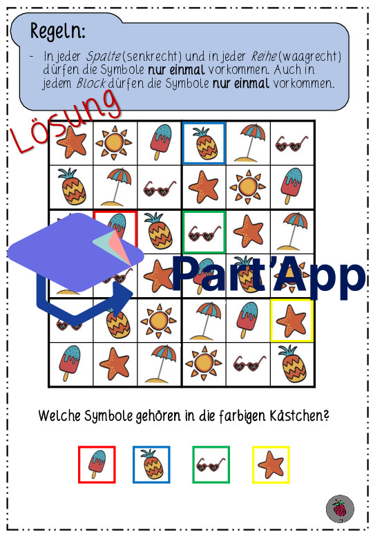 Sommersudoku - mit Bildern statt Zahlen_5
