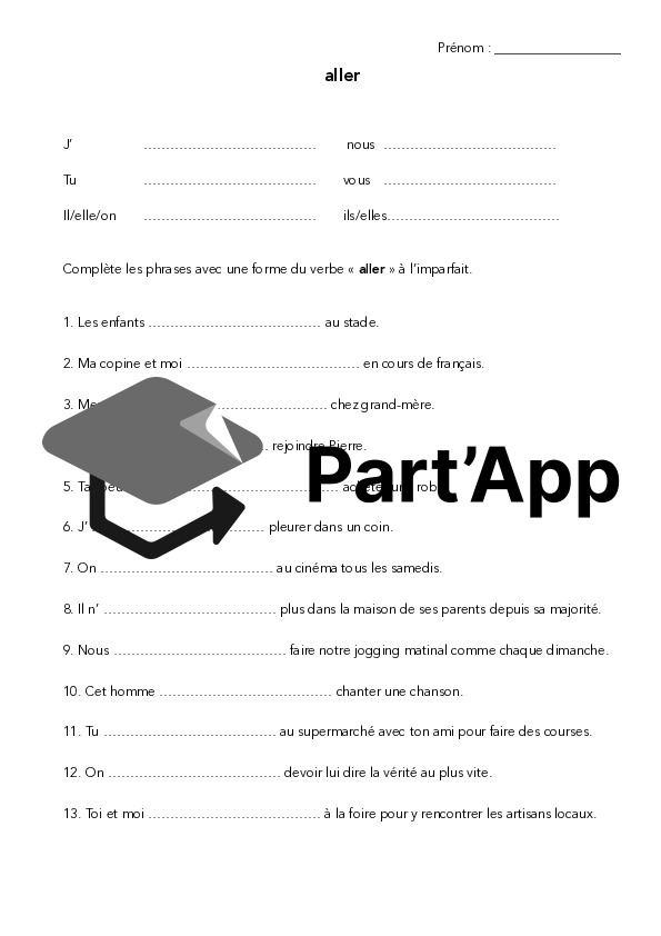dossier de conjugaison imparfait 5H_6