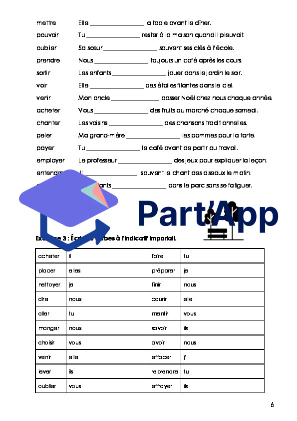 Dossier de CONJUGAISON 7e (présent, imparfait, futur et passé composé)_7