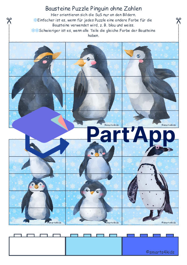 🐧 Puzzle de chiffres du pingouin 1-5 briques de serrage_39