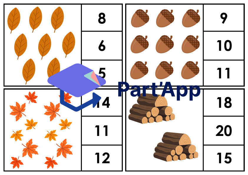 1P-2P – carte à compter de l'automne de 1 à 20_2