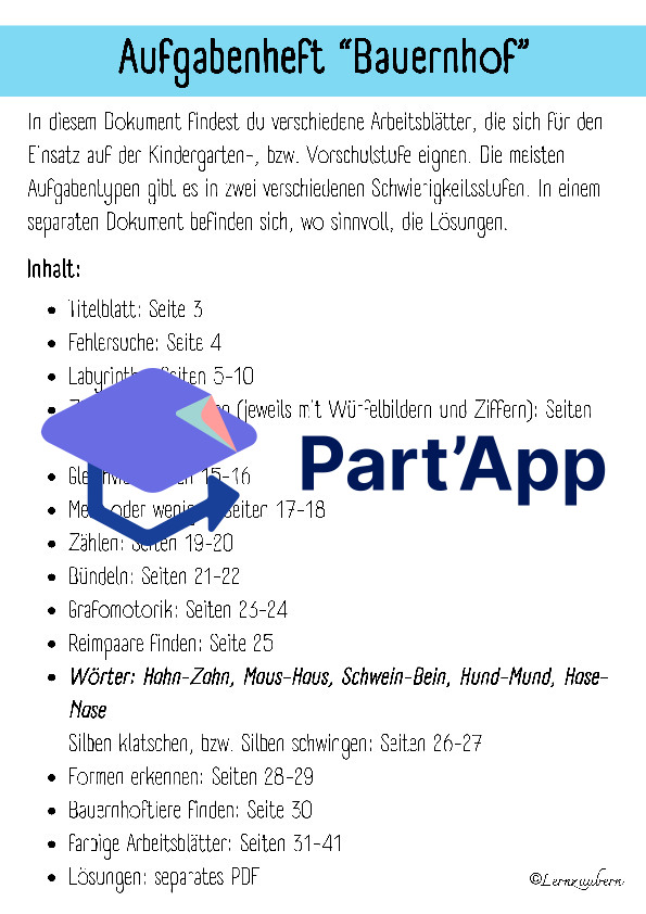 Aufgabenheft Bauernhof (Kindergarten)_80