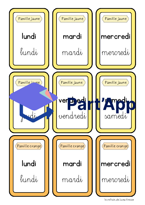 Jeu des 7 familles : les jours de la semaine_5