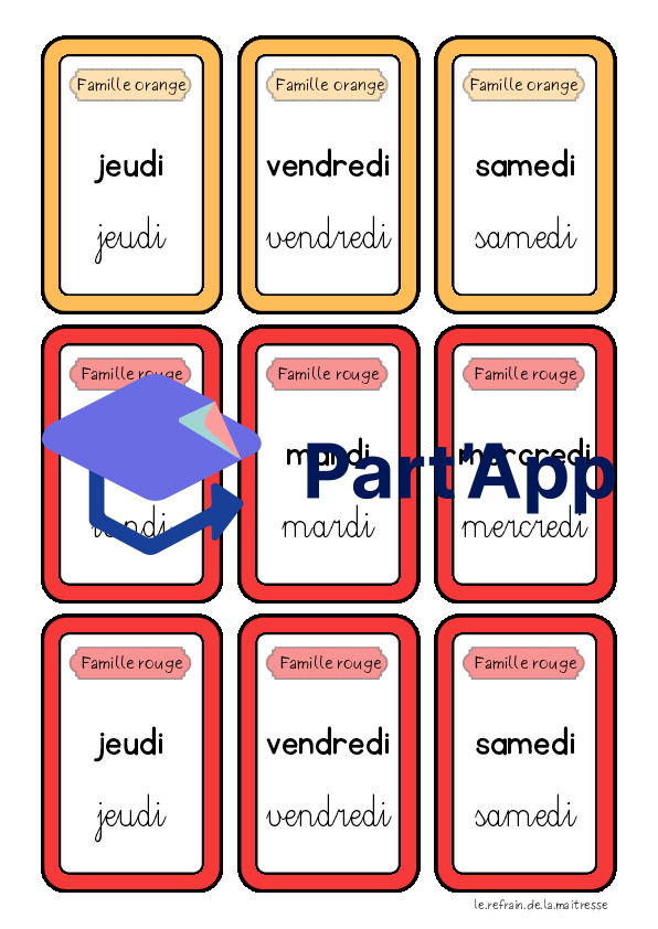 Jeu des 7 familles : les jours de la semaine_6