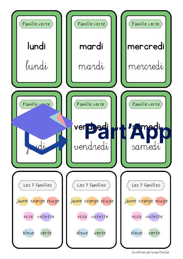 Jeu des 7 familles : les jours de la semaine_9