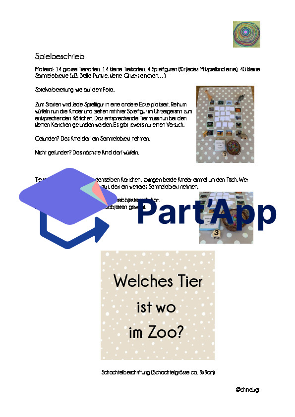 Memospiel "Welches Tier ist wo im Zoo?"_2