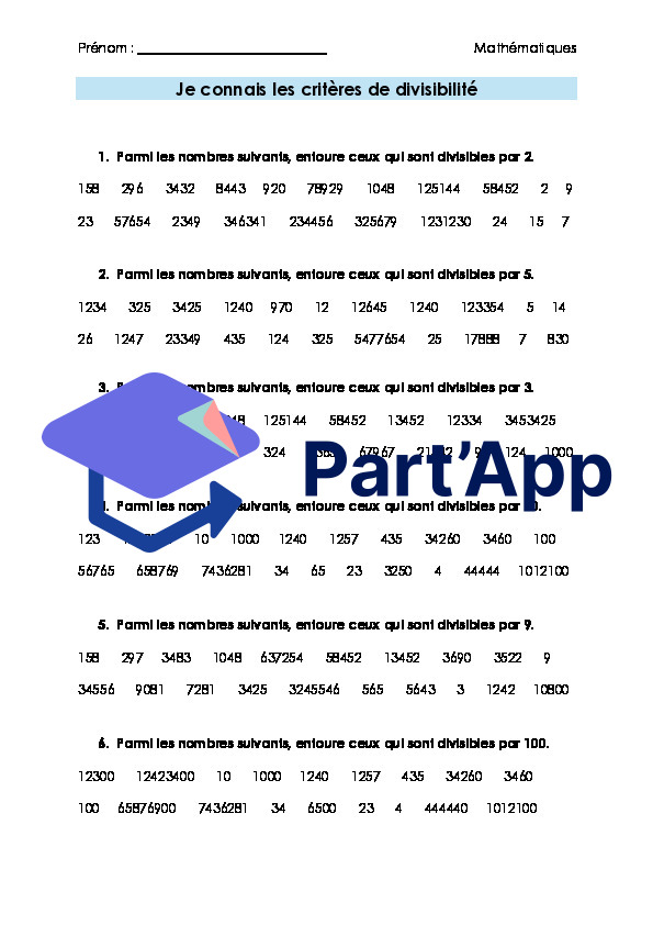 Maths 7H-8H - Critères de divisibilité (fiche d'exercices + corrigé)_2