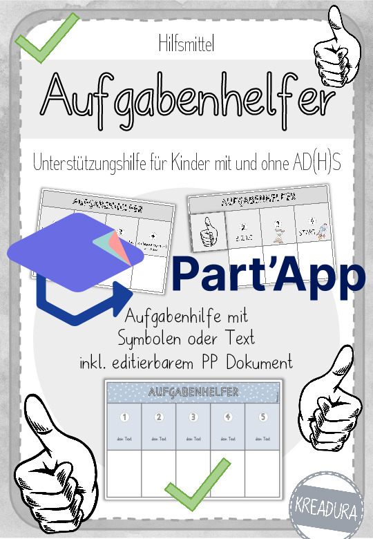 ADHS ADS Aufgabenhilfe - Aufgabenhelfer - Unterstützung für Kinder mit Konzentrationsschwierigkeiten_2