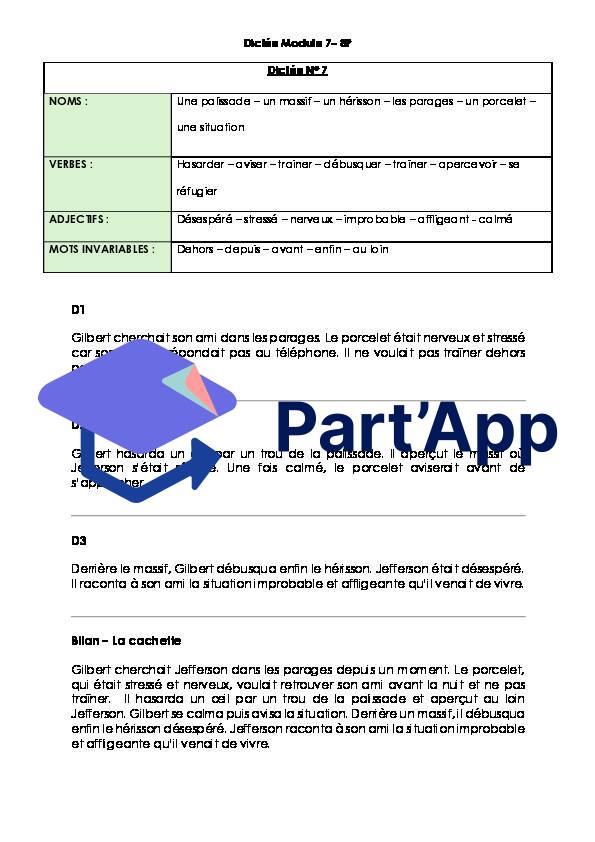 Dictées flash 8P - Modules 1-7 Français_8
