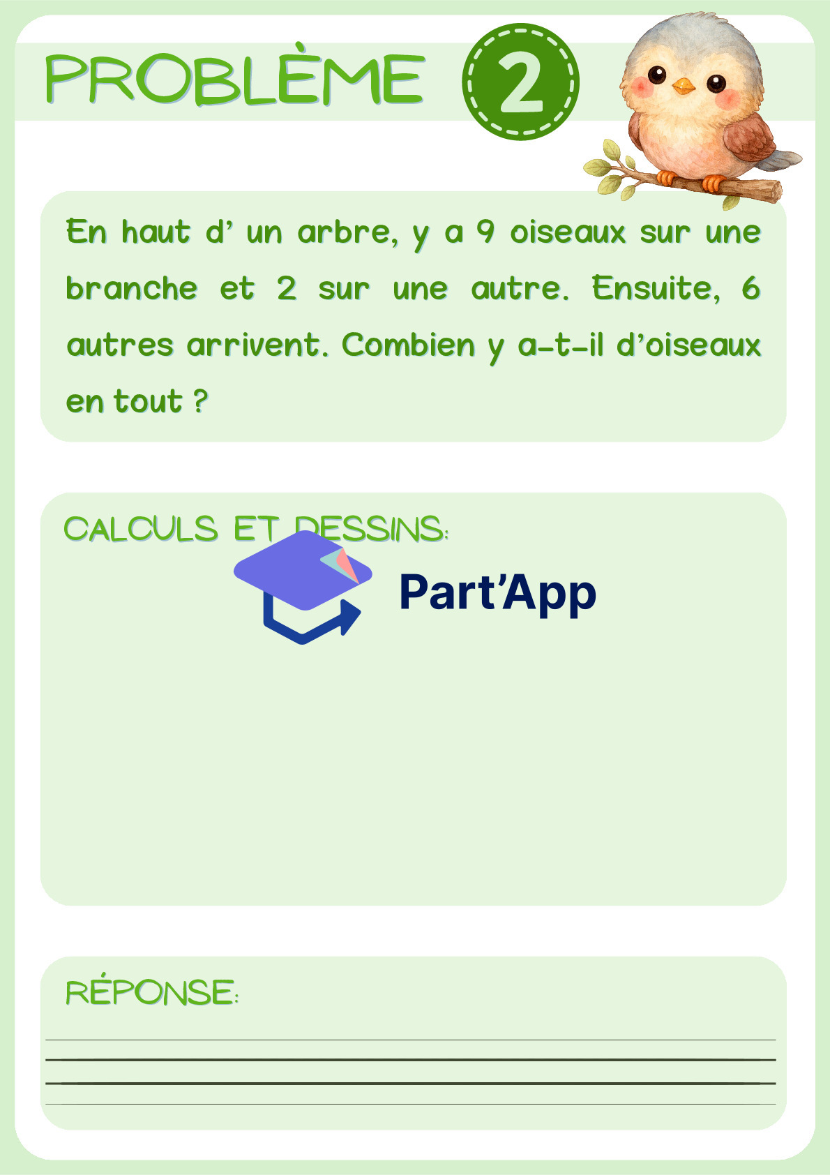 4H maths - problèmes: série verte_4