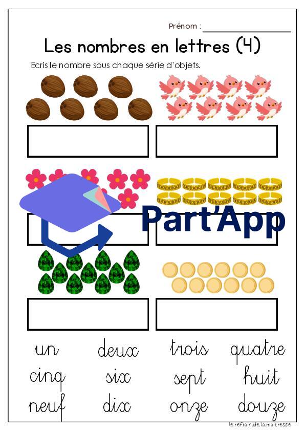 Lire les "mots" nombres (1 à 12) : fiches_5
