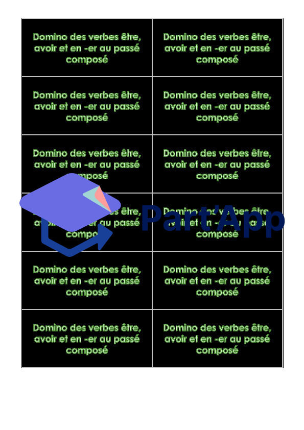 6H - Module 5 - Conjugaison - Domino du passé composé_3