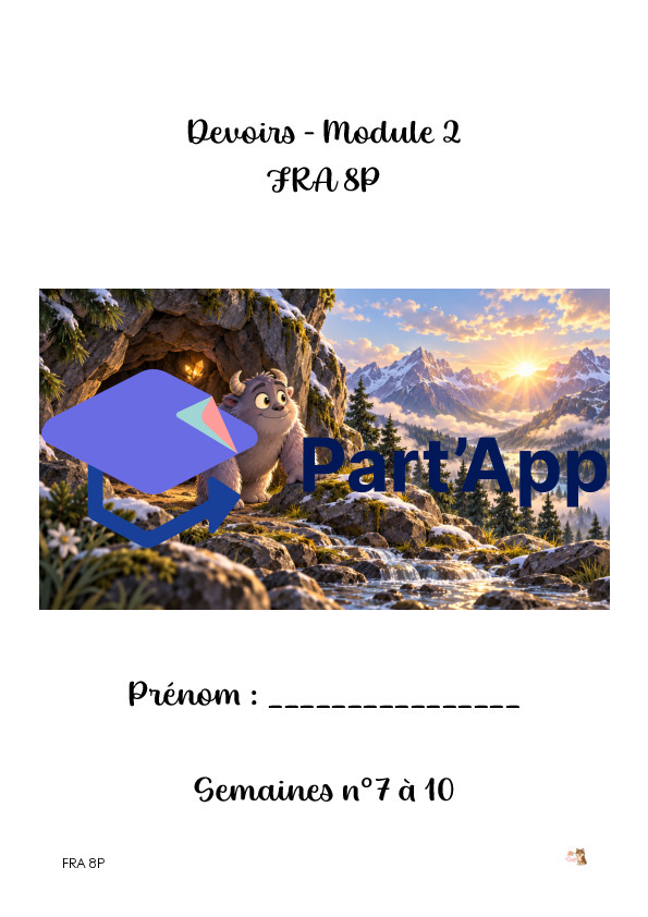 Dossier de devoirs - FRA 8P - Module 2_2