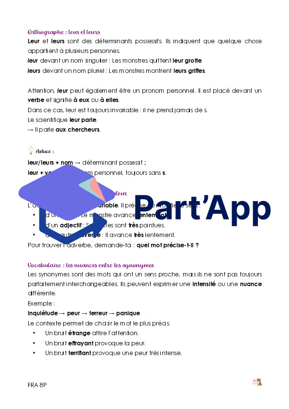 Dossier de devoirs - FRA 8P - Module 2_3