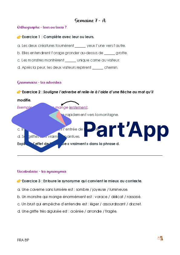 Dossier de devoirs - FRA 8P - Module 2_5