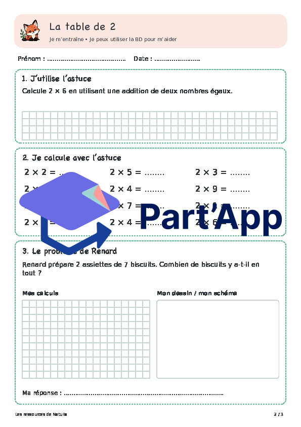 🦊 Les astuces des renards — 4. Table de 2 : utiliser les doubles | 1 CHF 🦊_12