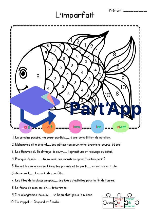 Coloriage magique - l'imparfait_2