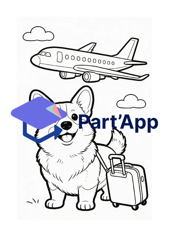Les aventures du corgi — joli livre de coloriage pour enfants_5