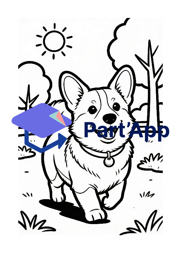 Les aventures du corgi — joli livre de coloriage pour enfants_6