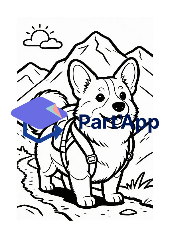 Les aventures du corgi — joli livre de coloriage pour enfants_9