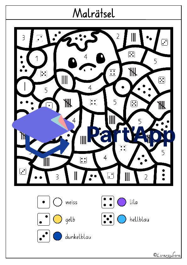 Malen nach Zahlen: Dinosaurier (Kindergarten + 1. Klasse)_7